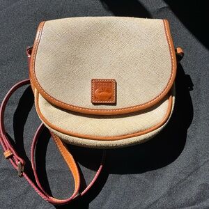 Dooney & Bourke Tan and Brown Crossbody Bag